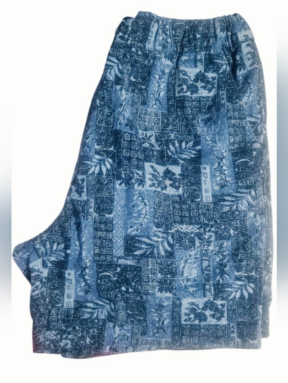 Mens Nautica Swim Trunks Blue, Drawstring, Buttoned Back Pocket XXL